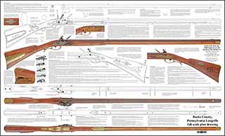 Plan drawing,
full exact size, on 36 x 60" bond paper,
tips and hints for assembly,
to build a Bucks County Longrifle Plan drawing,
full exact size, on 36 x 60" bond paper,
tips and hints for assembly,
to build a Bucks County Longrifle